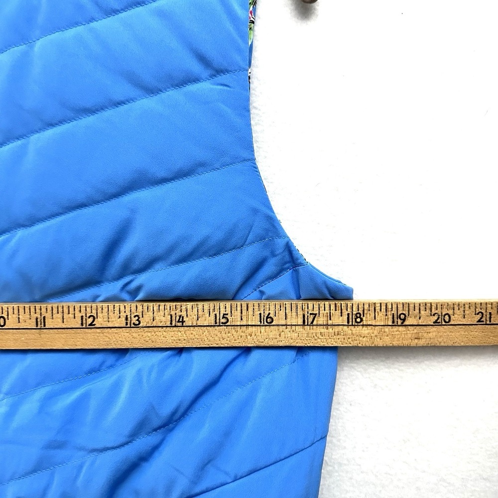 Lilly Pulitzer Deanne Vest M Medium Down Puffer Reversible Thistle Tiger Queen - Picture 12 of 13